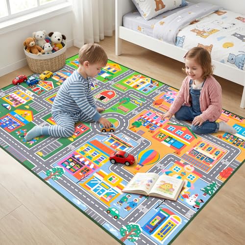 Save Over 60% on Educational Car Rug Play Mat for Kids - Image 1