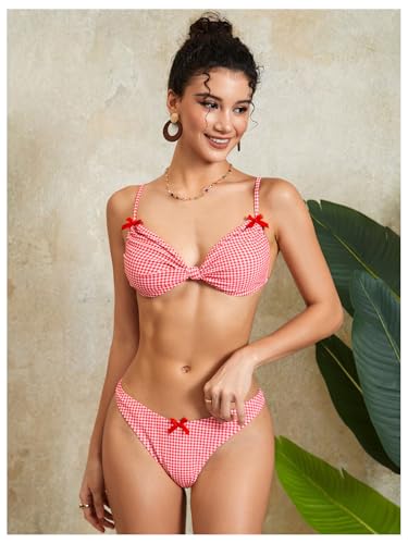 60% Off Milumia Women's Gingham Print Bikini Swimsuit - Image 3