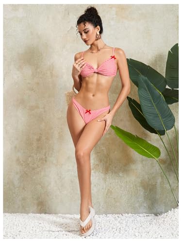 60% Off Milumia Women's Gingham Print Bikini Swimsuit - Image 5