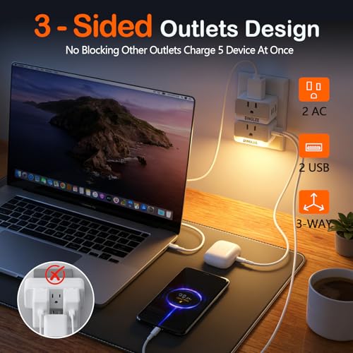 Save 41% on 2-Pack Outlet Extender with USB-C PD 20W - Image 2