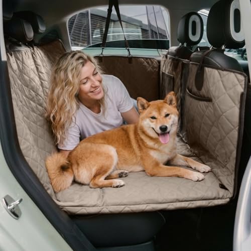 50% Off Waterproof Dog Car Seat Cover with Hard Bottom - Image 1