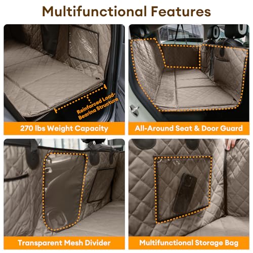 50% Off Waterproof Dog Car Seat Cover with Hard Bottom - Image 3