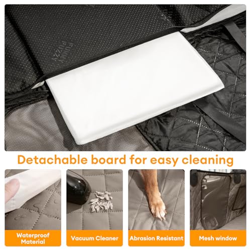 50% Off Waterproof Dog Car Seat Cover with Hard Bottom - Image 4