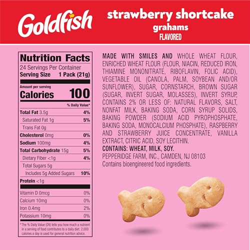 Goldfish Valentine's Day Strawberry Shortcake Snacks 24ct - Image 2