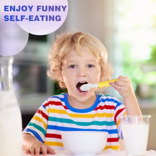 Toddler Utensil Set with Thick Grip - Dishwasher Safe & Adjustable - Image 3