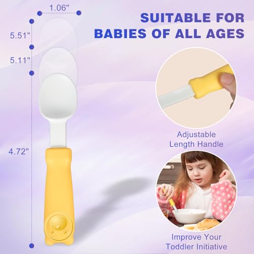 Toddler Utensil Set with Thick Grip - Dishwasher Safe & Adjustable - Image 4