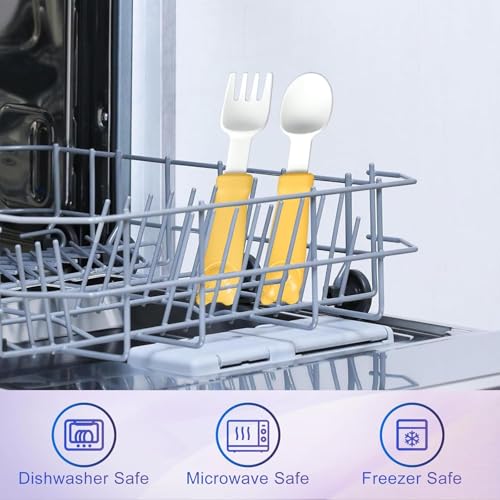 Toddler Utensil Set with Thick Grip - Dishwasher Safe & Adjustable - Image 6