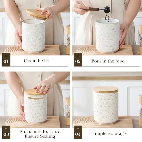 35% Off MALACASA Ceramic Canister Set 3-Piece - Image 4