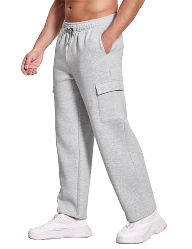 54% OFF Deyeek Men's Fleece Cargo Sweatpants - Image 1