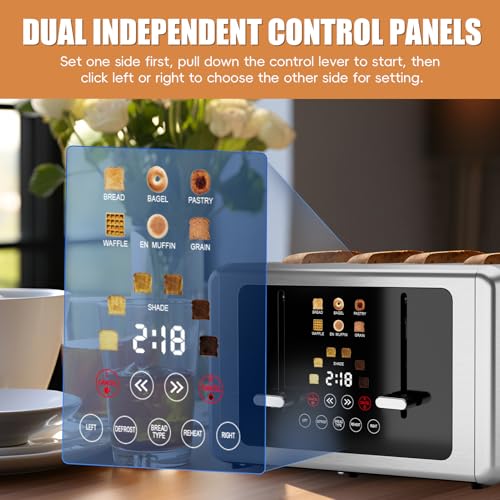 62% Off Smart Digital 4 Slice Toaster with Touch Screen - Image 2