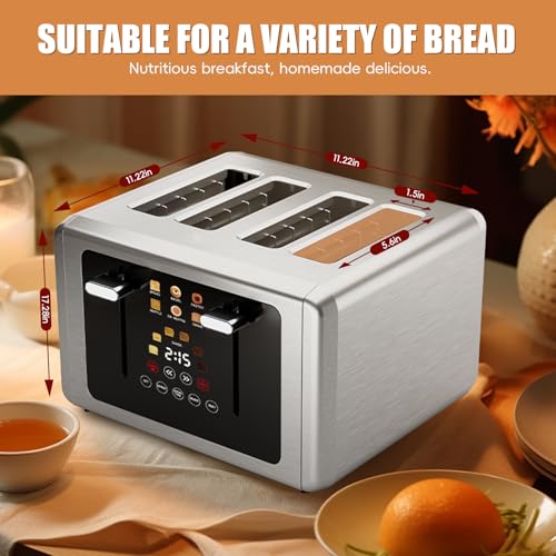 62% Off Smart Digital 4 Slice Toaster with Touch Screen - Image 5