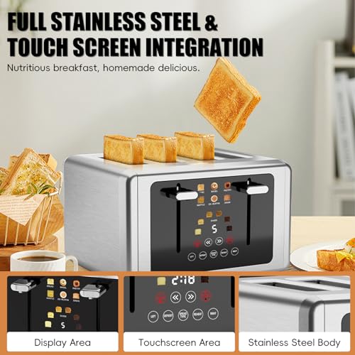 62% Off Smart Digital 4 Slice Toaster with Touch Screen - Image 6