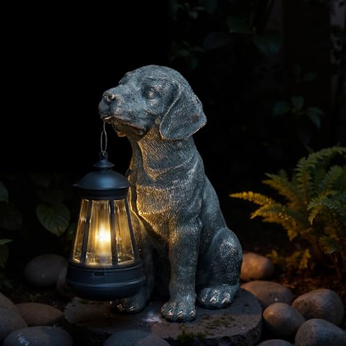 50% Off Lyeasw Solar Dog Statue with Lantern