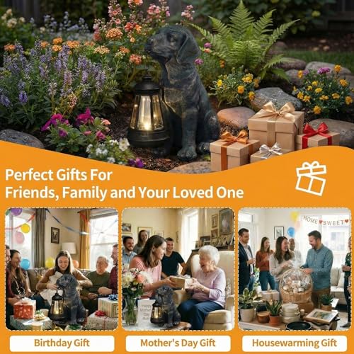 50% Off Lyeasw Solar Dog Statue with Lantern - Image 5