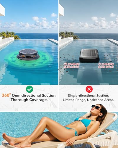 60% Off Y60 Cordless Solar Pool Skimmer Robot Cleaner - Image 5