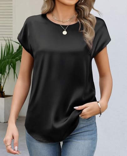55% Off OFEEFAN Women's Silk Satin Blouse - Image 3