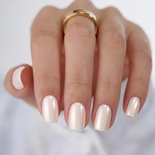 55% OFF Bright White Press on Nails Short Square - Image 1