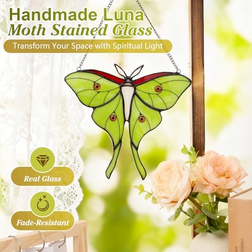 50% OFF Calmpathz Luna Moth Stained Glass Suncatcher - Image 2