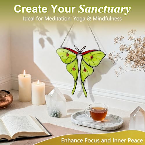 50% OFF Calmpathz Luna Moth Stained Glass Suncatcher - Image 3