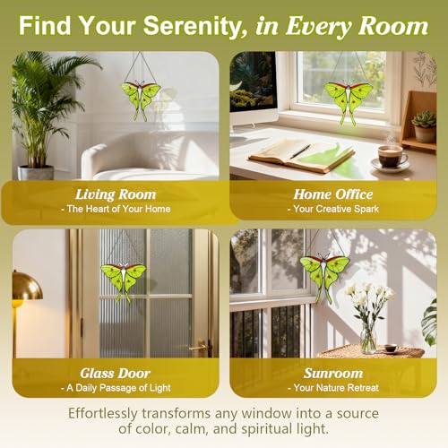 50% OFF Calmpathz Luna Moth Stained Glass Suncatcher - Image 5