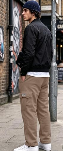 30% Off HUNGSON Men's Cargo Sweatpants Joggers - Image 5