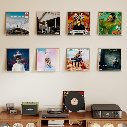 50% Off 8-Pack Clear Acrylic Vinyl Record Shelves - Image 2