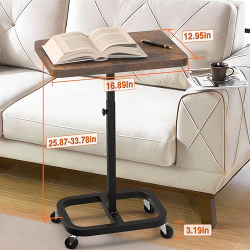 45% Off Adjustable Mobile TV Tray Table with Wheels - Image 2