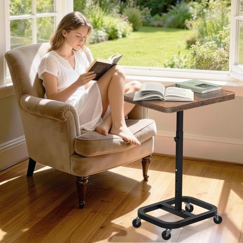 45% Off Adjustable Mobile TV Tray Table with Wheels - Image 6