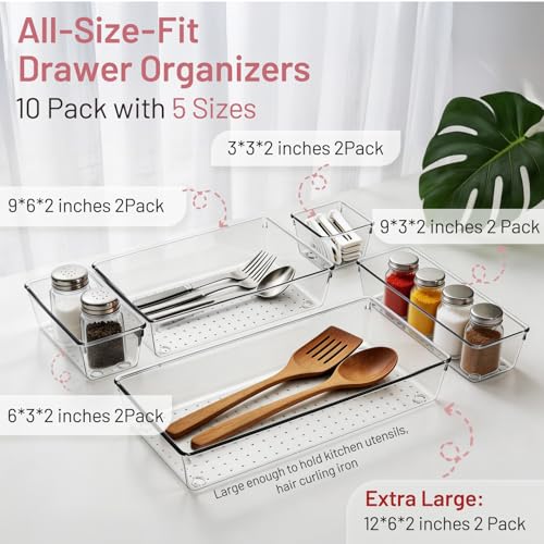 68% Off Clear Plastic Drawer Organizer 10-Pack - Image 2