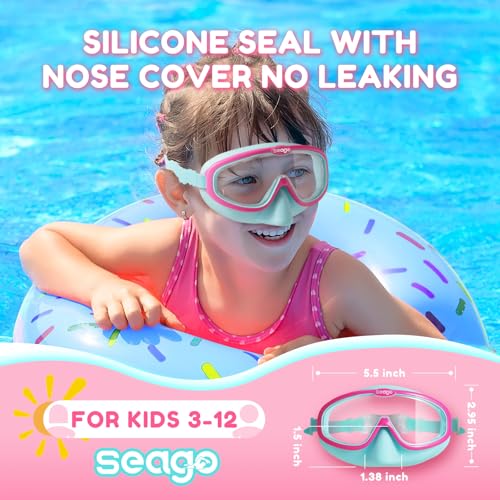 50% Off Seago Kids Swim Goggles 2 Pack for Ages 3-12 - Image 2