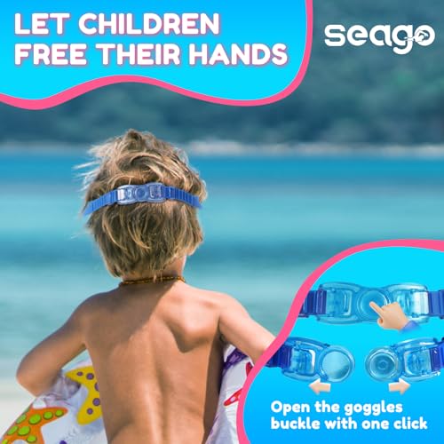 50% Off Seago Kids Swim Goggles 2 Pack for Ages 3-12 - Image 6