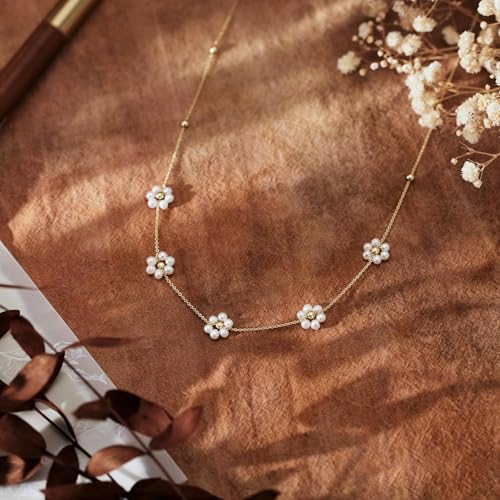 50% Off Ursteel Mothers Day Daisy Pearl Necklace - Code A4BXDO6C - Image 6