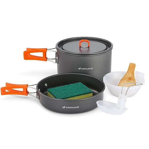 50% Off Odoland 9pcs Camping Cookware Set - Use Code