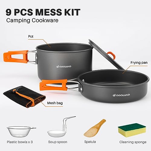 50% Off Odoland 9pcs Camping Cookware Set - Use Code - Image 2