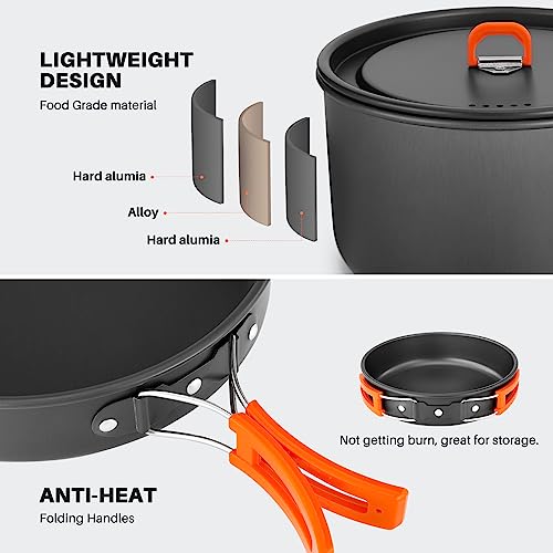 50% Off Odoland 9pcs Camping Cookware Set - Use Code - Image 3