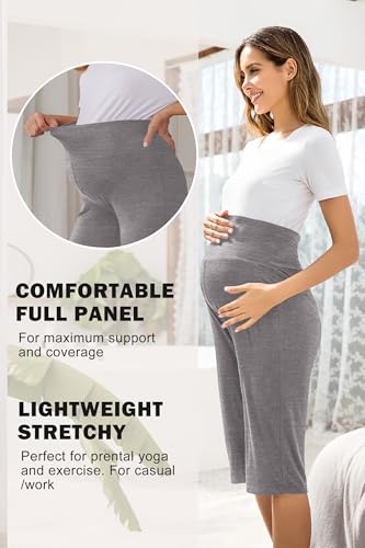 50% Off Ekouaer 2-Pack Maternity Capris with Code - Image 4
