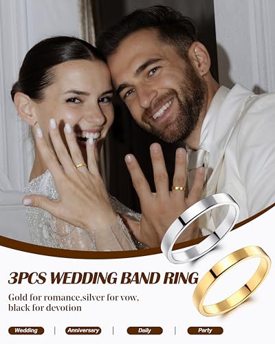 58% Off 14K Gold Plated Wedding Rings Set for Women - Image 2