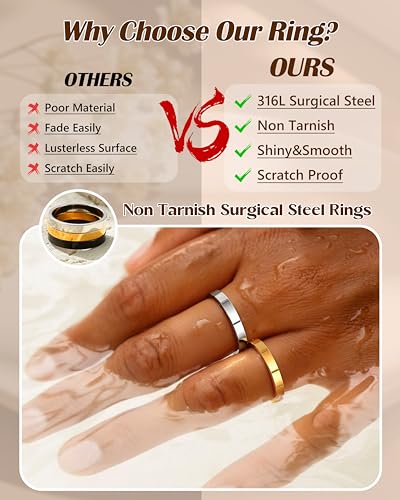 58% Off 14K Gold Plated Wedding Rings Set for Women - Image 3