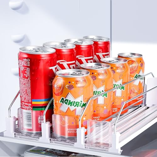 50% Off Soda Can Organizer for Fridge with Auto Dispenser
