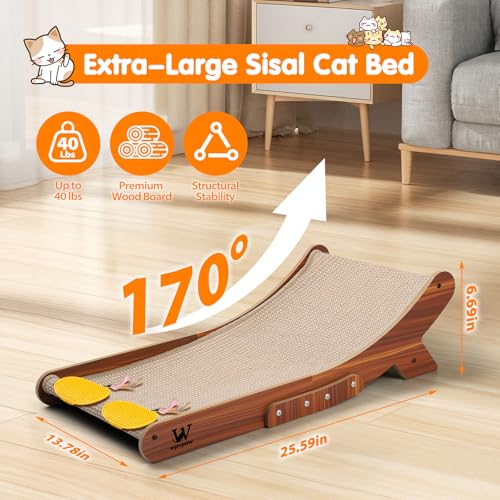 6% Off Sisal Cat Scratcher Bed, 3-in-1 Lounger for Cats - Image 2