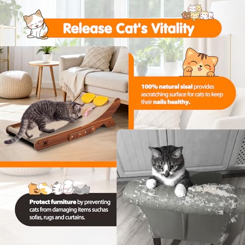 6% Off Sisal Cat Scratcher Bed, 3-in-1 Lounger for Cats - Image 5