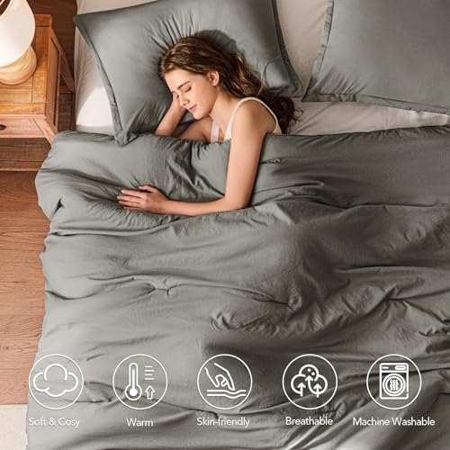 40% Off Quataly Queen Comforter Set Grey 3PCS - Image 2