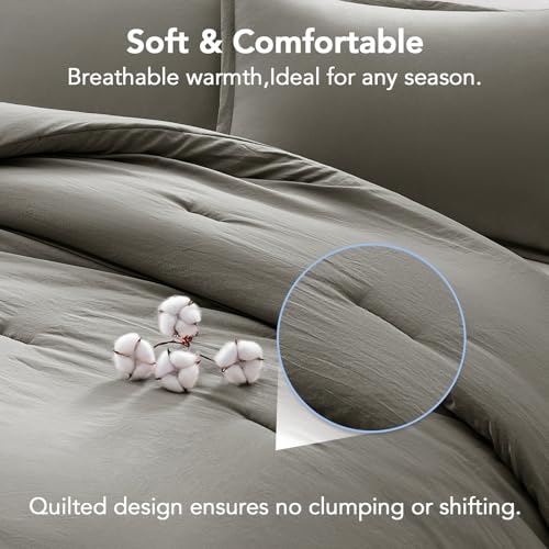 40% Off Quataly Queen Comforter Set Grey 3PCS - Image 4