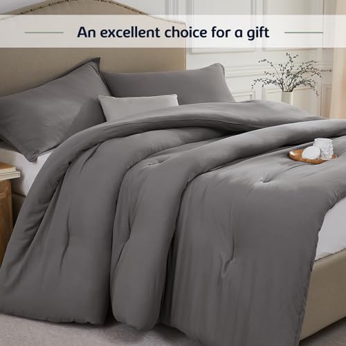 40% Off Quataly Queen Comforter Set Grey 3PCS - Image 5