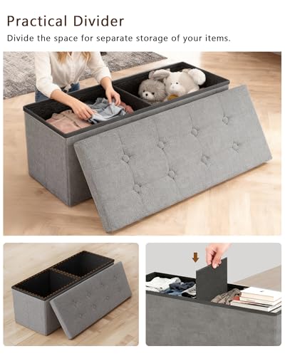 GLAXYFUR Folding Ottoman Bench 43in - Save 50% with Code - Image 4