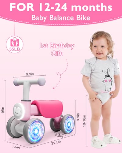 32% Off Toddler Balance Bike with Lights & Music - Image 4