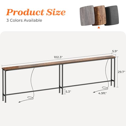 Extra-Long Sofa Table with Power Outlets | 30% Off - Image 3