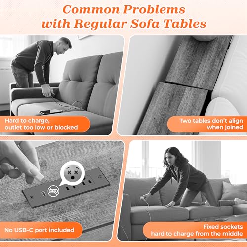 Extra-Long Sofa Table with Power Outlets | 30% Off - Image 4