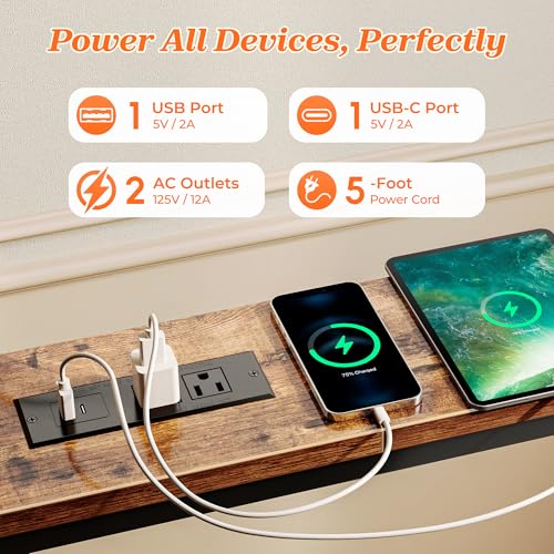 Extra-Long Sofa Table with Power Outlets | 30% Off - Image 5