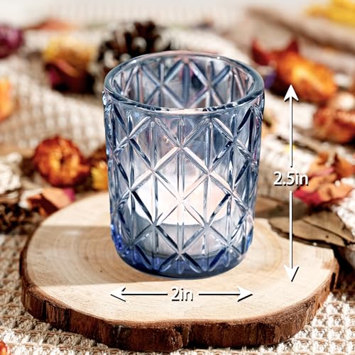 15% Off 24-Piece Blue Glass Votive Candle Holders - Image 2